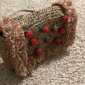Zara straw crossbody bag